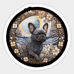 Artistic Frenchie Illustration Sticker